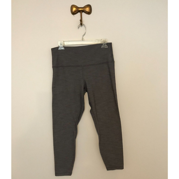 Lululemon Align Pant II 25" Mini Heathered Herringbone Heathered Black White-12 - Picture 1 of 10